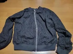 Colza Honeys 総レース ジップアップ ブルゾン ブラックのサムネイル