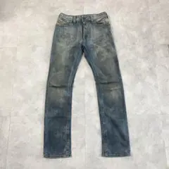 美品 DIESEL ダーティー加工 龍刺繍 デニムパンツ レディースXLのサムネイル