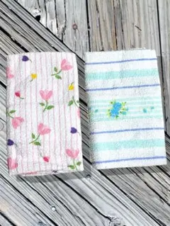 コットンタオルハンカチ2枚セット