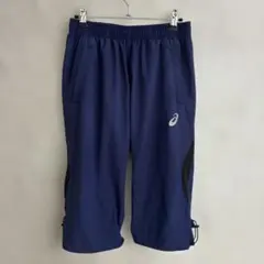 H1049 ASICS メンズ ハーフパンツ ネイビー Mのサムネイル