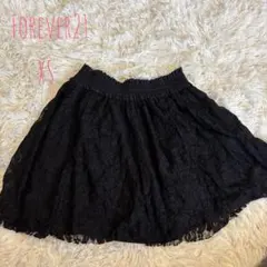 Forever21 黒 レース フレアスカート XS
