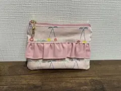 NO.510 ポケットティッシュケース付きポーチ ハンドメイド