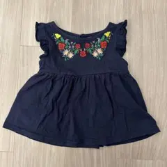 花柄刺繍トップス 95 ネイビーのサムネイル