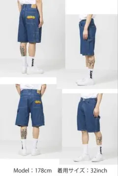 XLARGE デニムショートパンツ 32インチ