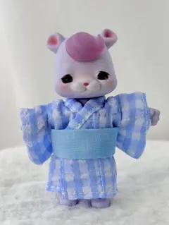 パステルチェックの浴衣（ブルー）のサムネイル