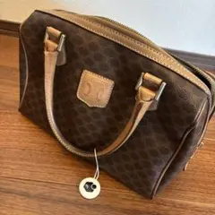 あんしん鑑定済　CELINE セリーヌ マカダム ハンドバッグ ミニボストン