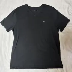 Tommy Hilfiger ブラック Vネック Tシャツ