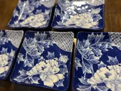 926. 花柄デザインの皿5枚セット　有田焼　希望窯