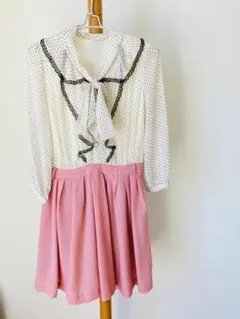 【美品】ワンピース　長袖　水玉　量産系　kawaii