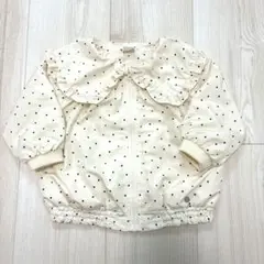 petit main ビッグカラー ブルゾン ウィンドブレーカー　ドット 90