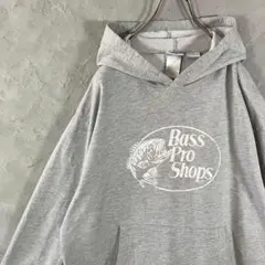 ヴィンテージ　パーカー　Bass Pro Shops ビッグプリント　魚　IW7