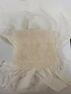 オフホワイト フリル付き 帯揚げ