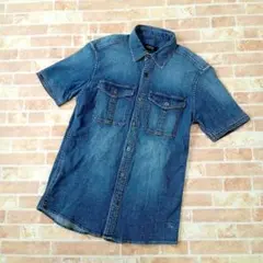 極美品 Burberry black label 半袖デニムシャツ 《2》 - メルカリ