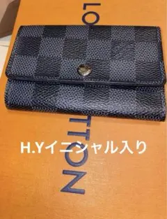 ダミエ　グラフィット キーケース　イニシャルH.Yミュルティクレ6
