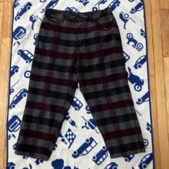 URBAN RESEARCH チェック柄 ワークパンツ グレー バーガンディ