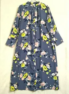 HushHush プリント ロングシャツワンピース　 オーバーサイズ　ゆったり