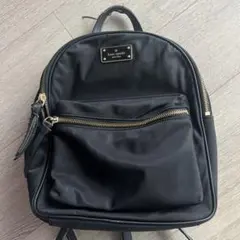 kate spade ブラックナイロンバックパック