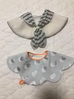 スタイ2枚セット　マールマール　ドット　水色　スカーフ