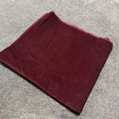 バーガンディ コーデュロイ生地 リブ編み 152cm×68cm