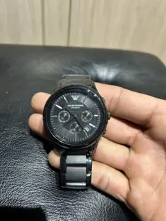 エンポリオアルマーニ クロノグラフ腕時計 ブラック 腕周り17〜19くらい