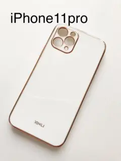iPhone11proホワイトゴールドライン白アイフォンスマホケース新品