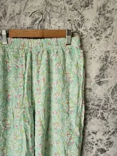 【ユニクロ プランセスタムタム】リラコ フルレングス 花柄 リラックスパンツ M