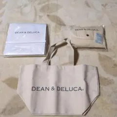 DEAN & DELUCA トートバッグ、エコバッグ（ベージュ）ランチバッグ白
