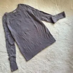 “UNIQLO”ユニクロ【M】 ワッフルクルーネックセーター　コットン100%