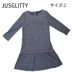 【送料無料】JUSGLITTY ひざ丈ワンピース サイズ2