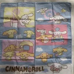 新学期に　シナモンロール　ハンカチ　平成レトロ　約26cm×26cm