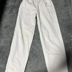 GU ホワイトコットンパンツ ウエストゴム