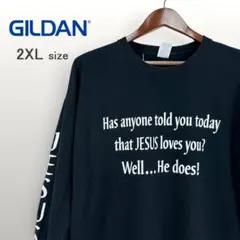 【訳あり】GILDAN ジーザス キリスト ロンT 黒 3L 0441のサムネイル