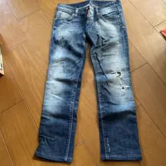 DSQUARED ダメージ加工 ブルーデニム