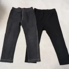 ユニクロ　レギンスパンツ　90 100　2枚セット　まとめ売り