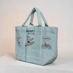 ☆新品未使用☆スヌーピー ミニトート デニム 刺繍 サーフィン