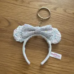 ディズニー　ミニー　カチューシャキーホルダー