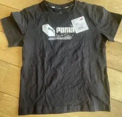 PUMA 黒 Tシャツ ロゴ入り　130