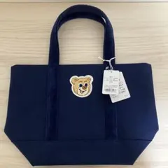 新品未使用】フェイラー オールドテディワッペントートバッグ ネイビー