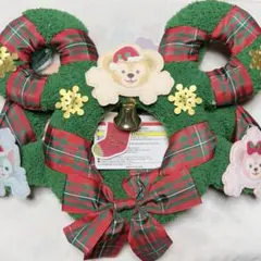 【ディズニー】ダッフィー クリスマス デコレーションガーランド リース