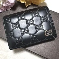 極美品✨ドリアン グッチ GG シマ レザー 二つ折り 財布 インター
