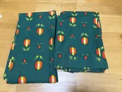 緑色 花模様 小紋着物 帯セット