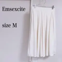 Emsexcite エムズエキサイト　ホワイト プリーツキュロットM