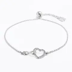 (新品)SWAROVSKIブレスレット インフィニティハートバングルシルバー