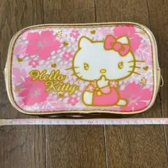 サンリオ　ハローキティ　平成GALレア　ハイビスカス　ポーチ　ピンク