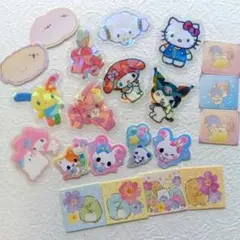 サンリオ　フレークシール　キティ　ウサハナ　平成ファンシー　すみっコぐらし　♡