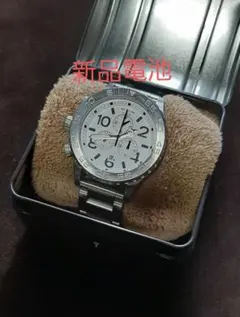 NIXON 42-20 青と金のアナログ腕時計 新品電池 - メルカリ