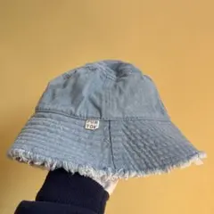 kids デニムフリンジバケットハット