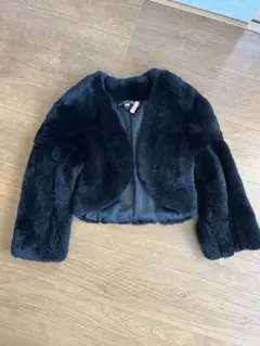 最終値下げMICHEL KLEIN 黒 ラビットファー ジャケット 38 ボレロ