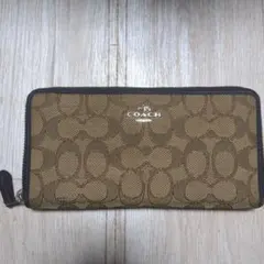 COACH コーチ 長財布 F53539 シグネチャー ブラウン