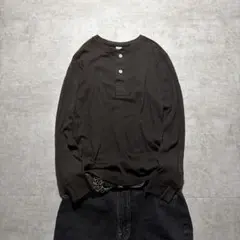 OLD 90s Henley neck l/s tee USA製 archiveのサムネイル